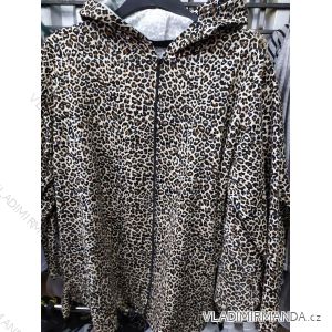 Leopard Sweatshirt Hooded Long Sleeve Ladies Oversized (xl-4xl) POLISH FASHION PM120010
