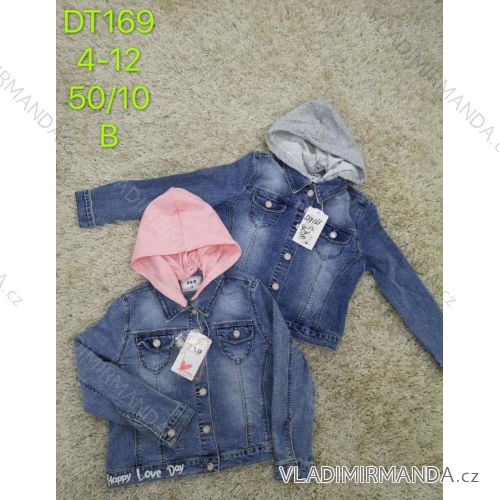 Jeans jacket with hood children adolescent girls (4-12 years) SAD SAD20DT169
