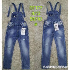 Jeans with bib children adolescent girls (4-12 years) SAD SAD20DT177
