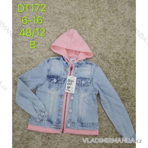 Children's denim jacket for girls (6-16 years) SAD SAD20DT172
