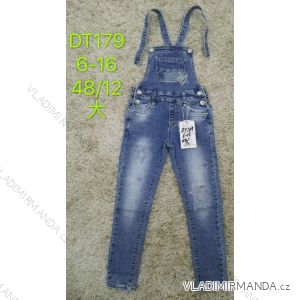 Jeans with bib children adolescent girls (6-16 years) SAD SAD20DT179
