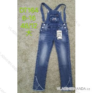 Jeans with bib children adolescent girls (6-16 years) SAD SAD20DT164
