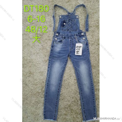 Jeans with bib children adolescent girls (6-16 years) SAD SAD20DT180
