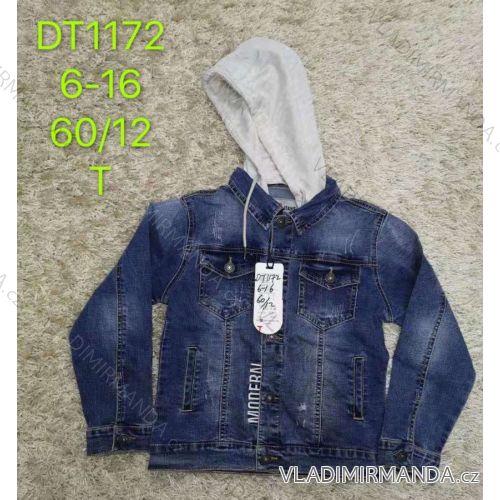 Jeans jacket with hood children adolescent boys (6-16 years) SAD SAD20DT1172
