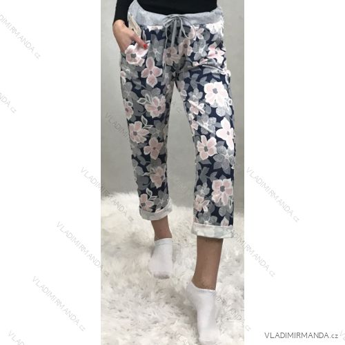 Sweatpants floral pattern long womens (uni s-m) ITALIAN FASHION IMC20019