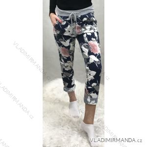 Sweatpants floral pattern long womens (uni s-m) ITALIAN FASHION IMC20019