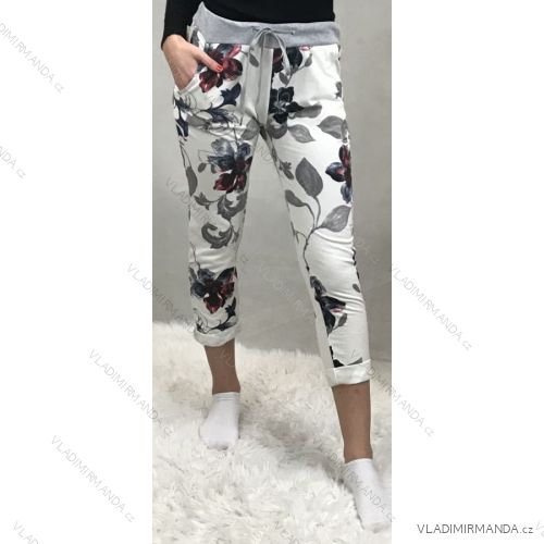 Sweatpants floral pattern long womens (uni s-m) ITALIAN FASHION IMC20019