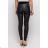 Ladies long leatherette leggings (S-2XL) ELEVEK ELE19PP820