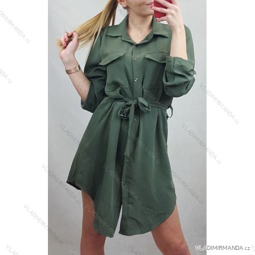 Dress 3/4 Long Sleeve Shirt Thin Coarse Women's (uni s / l) ITALIAN FASHION IM920008
