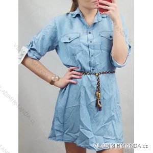 Dress 3/4 Long Sleeve Shirt Denim Ladies (uni s / m) ITALIAN FASHION IM920091
