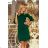 NEVA Trapezoidal dress with flared sleeves - dark green
