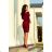 189-5 Sports dress with neckline - Burgundy color
