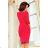 13-98 Sports dress with binding and pockets - red + polka dots
