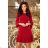 228-4 LUCY - Pleated Comfort Dress - Burgundy
