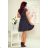 254-1 SILVIA Dress with lace inserts - green
