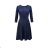 Globed Dress with 3/4 Sleeve - Blue Jeans 49-3
