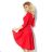 Dress with 3/4 Sleeves and Long Back - Red 90-4
