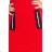 129-3 JUSTYNA dress with three zippers - red + black zippers
