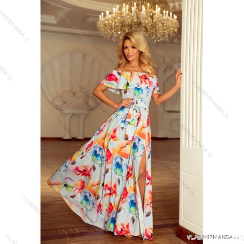 194-1 Long dress with frill
