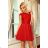 157-7 Dress MARTA with lace - red
