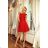 157-7 Dress MARTA with lace - red
