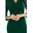 KELLY Elegant dress with a neckline - GREEN
