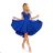 300-3 PATRICIA - dress with long back with lace neckline - ROYAL BLUE
