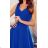 CINDY long dress with a neckline - classic blue
