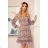 295-1 BAKARI Flimsy Dress with a Neckline - Boho Pattern
