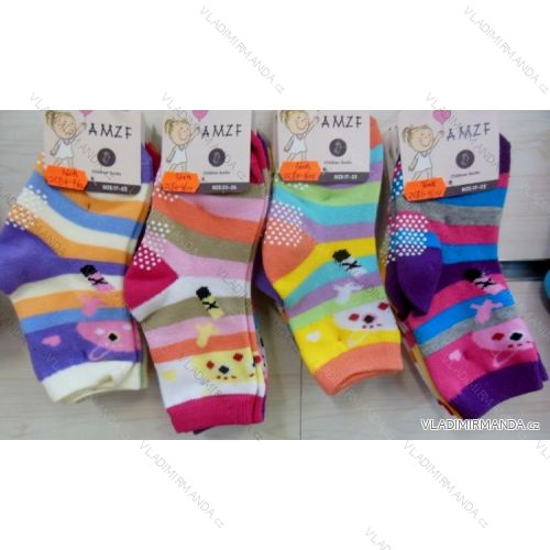 Socks Low-Slip Children's Girls (17-22,23-27) AMZF AMZF23ZCB4-9604
