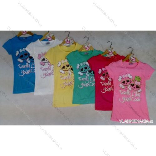 T-shirt short sleeve with skull baby girl (98-128) ARTENA 91020
