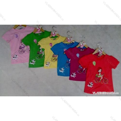 T-shirt short sleeve with girl on bike baby girl (98-134) ARTENA 91019