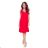 306-1 ROSITA Dress with bows on the shoulders and frill - red
