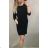 Classic 3/4 Sleeve Ladies Dress (uni S / L) ITALIAN FASHION IM520047 kerosene SL