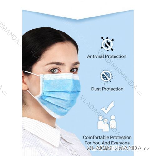 Protective face mask with a thick contact insole against 3 layers unisex viruses (one size) MADE IN CHINA ROUSKA11001