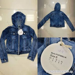 Jeans jacket with hood women (xs-xl) P.O.P. SEVEN MA119POP5500-KMA119POP5500-K