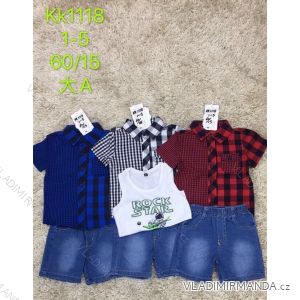 Set of summer shirts, tank tops and denim shorts for children (1-5 years) SAD SAD20KK1118
