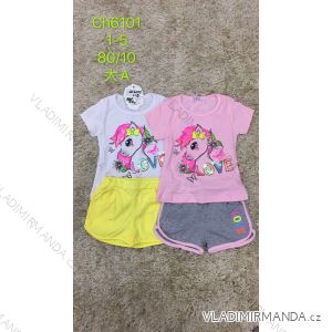 Summer girls' t-shirt and shorts set for girls (1-5 years) SAD SAD20CH6101