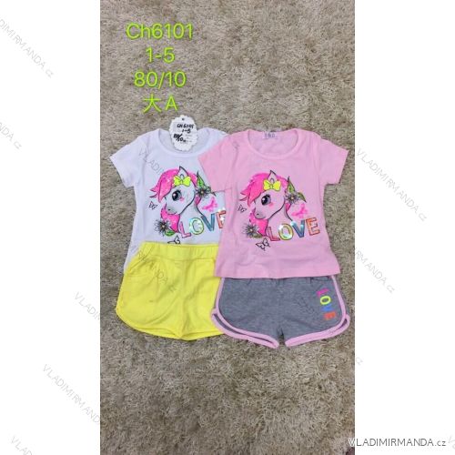 Summer girls' t-shirt and shorts set for girls (1-5 years) SAD SAD20CH6101