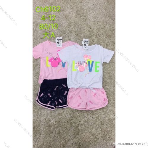 Set summer t-shirt and shorts children's teen girl (4-12 years) SAD SAD20CH6102