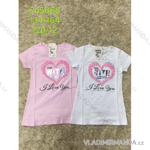 Girls' Short Sleeve T-Shirt (134-164) SAD SAD20CH5668
