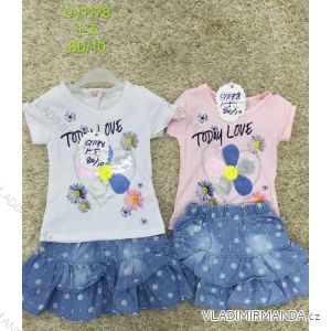 Summer T-shirt set short sleeve and denim skirt children's girl (1-5 years) SAD SAD20CY1178
