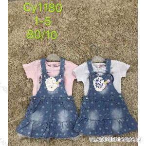 Summer T-shirt set short sleeve and denim skirt with laclem children's girl (1-5 years) SAD SAD20CY1180
