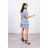 Stretched denim dress with a zip neckline S / ML / XL