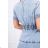 Stretched denim dress with a zip neckline S / ML / XL