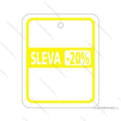 Tags - 20%, yellow color. 100pcs / package
