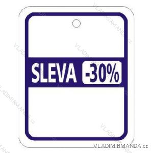 Visačky-30%, modrá barva. 100pcs / package.