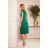 311-3 LILA Pleated dress with short sleeves - Green