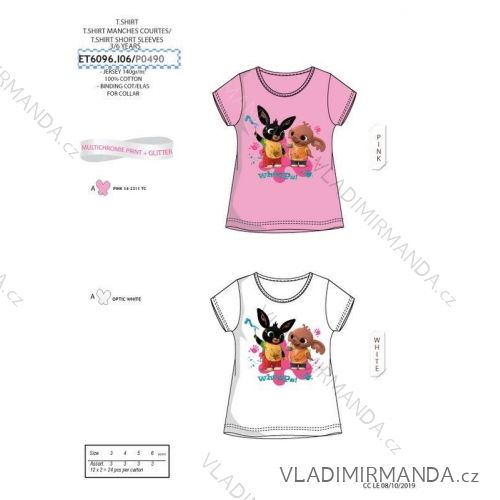 T-Shirt Short Sleeve Frozen Children's Cotton Girls (98-128) SETINO FR-GT-SHIRT-24