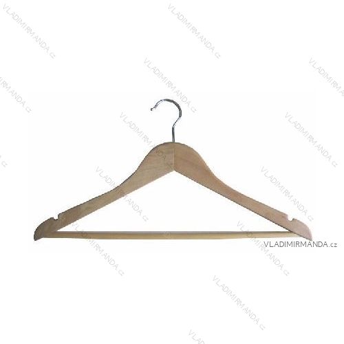 Wooden hangers with a rail and notches 44.5 cm
